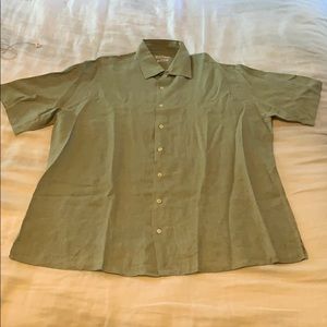 Thomas PINK Pure Linen s/s button down XL